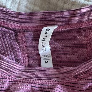 Athleta Pink Striped Top